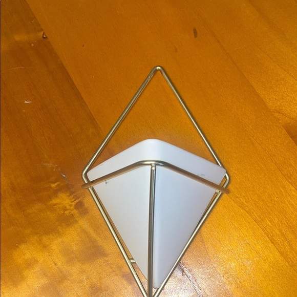 Umbra Other - Umbra Gold and White Triangle Wall Planter